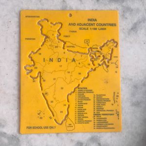 India And World Map Stencil