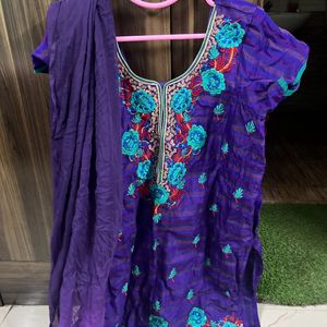 New Purple Designer Embroidery Suit