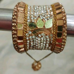 Beautiful Latkan Bangle Diamond Look