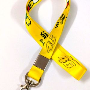 Used Yellow VR46 Lanyard Keychain