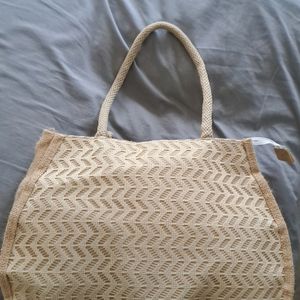 y2k Boho Jute Beach Handbag with beads