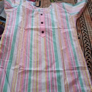 New Cotton Striped Kurti For Women