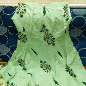 Green Types Two Cotton Kurti, Selling Bz Size Issu