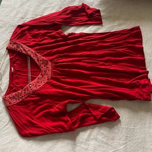 Red Fitted Top