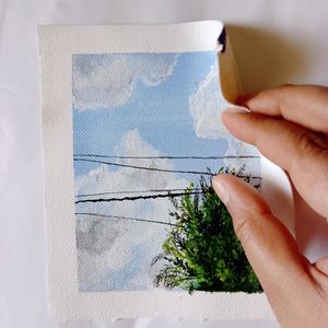 CLOUD acrylic Canvas Painting Sheet (HANDMADE)