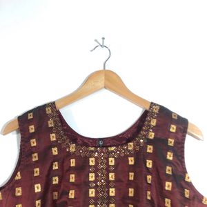 Maroon Printed Lehenga Choli Set (Women’s)