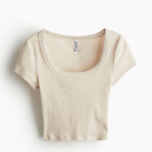 H&m Cropped Beige Top