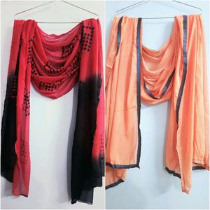 2 Dupatta Combo With Freebie