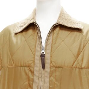 BURBERRY brown corduroy padded pocketed Jacket