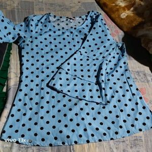 Polka Print Tunic For Women