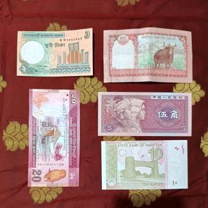 Foreign Notes, US Dollar, Silver Coin