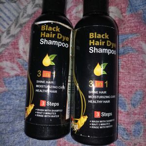 BLACK HAIR DYE SHAMPOO 3-IN-1