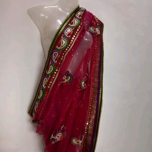 Net Zari Work Saree