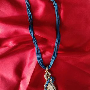 Peacock Blue Pendant Chain