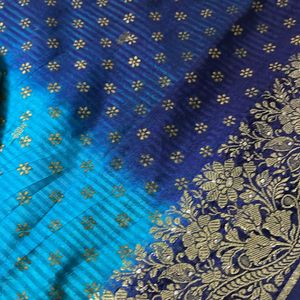 Saree With Blouse Blue