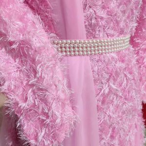 Party Wear Sober Designer Feathery Fabric Gown