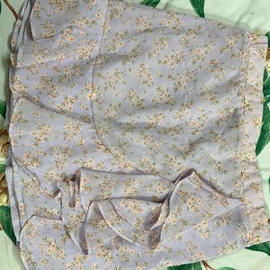 Floral Print Mini Skirt