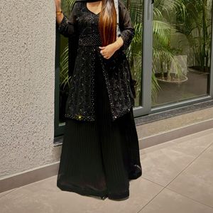 Black Handwork Lehenga