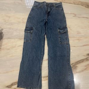 Denim Pocket Straight Jeans In Waist 26