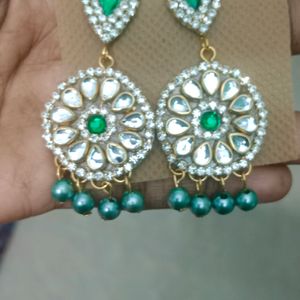 Beautiful Kundhan Earrings Hand Made