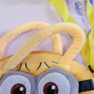 Cute Yellow Furry Minion Bag For Kids...