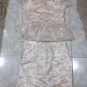 SEQUENCE SKIRT AND BLOUSE