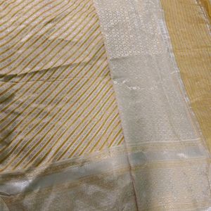 Pure Silver Work Tissue Banarasi Saree