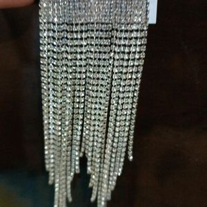 Party Wear Silver Earrings