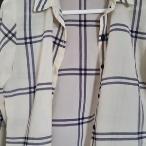 Cream Checked Shirt