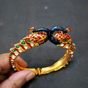 NEW Meenakari Peacock pattern kada