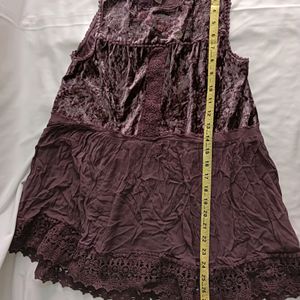 Knox Rose Purple Velvet & Lace Dress