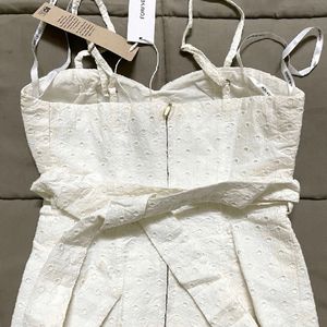 Forever New Mimi EmbroideredLinen Bustier