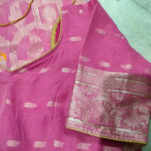 Banarasi Cotton Linen Saree