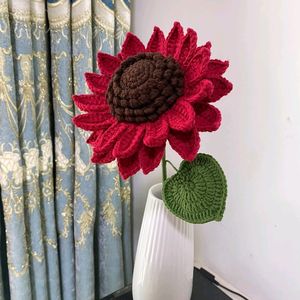 Crochet Red Flower 🌹