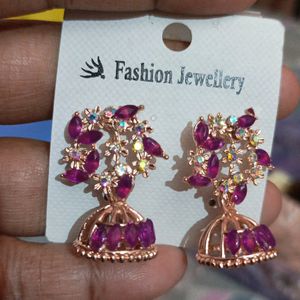 Jhumki + Chain Earrings