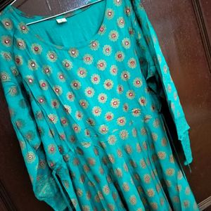 Sky-blue Gawn kurti