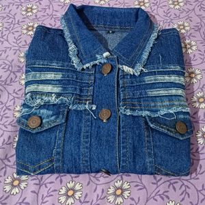 Dark Nevy Blue Denim Jacket For Girls & Women