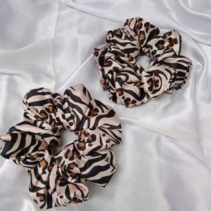 Satin Printed Scrunchies XL Size