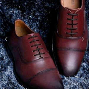 (NEW) LOUIS STITCH Men Textured Leather Shoes