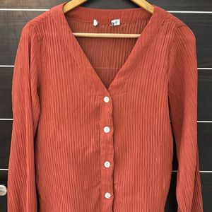 Rust Cololured Top From marks And Spencer