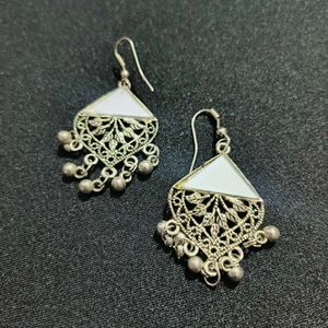 silver Oxidised Earrings