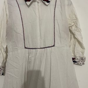 White Dress With Embroidery