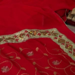 Red Saree(Georgette)