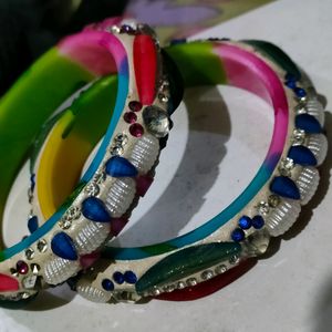 Multicolour Solid Bangles