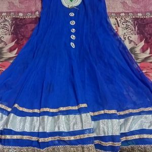 Blue Party Wear Anarkali Suit