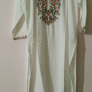 A Kurta In White Colour