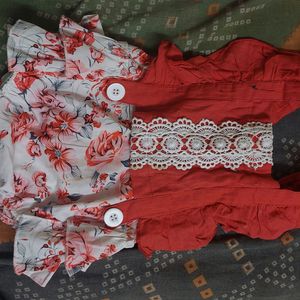 Red Dress Only 2 Times Wear 1-2 Yr Baby Dres