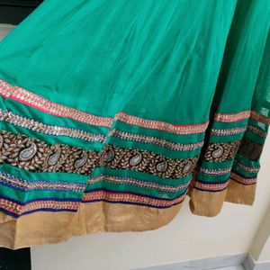 Long Anarkali Dress With Chudi Pant and Dupatta