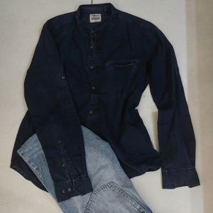 Oversized Navy Blue Shirt