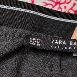 Zara Women Charcoal Grey Formal Trouser